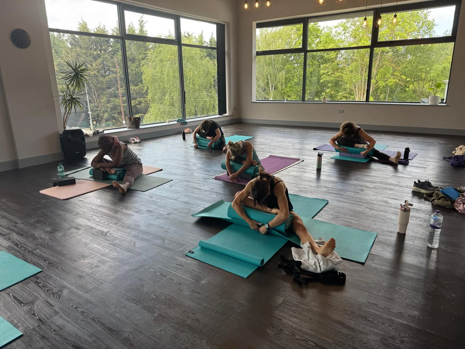 Yoga practice in the Stoke by Nayland class