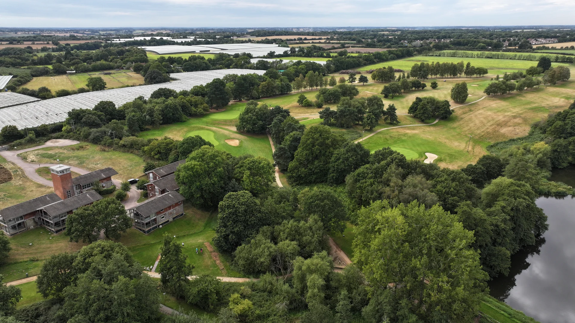 An aerial view of the Stoke by Nayland venue